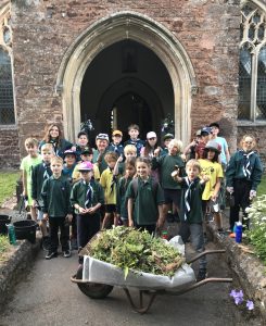 Halberton Cubs and Scout Church tidy 21st June 22 02